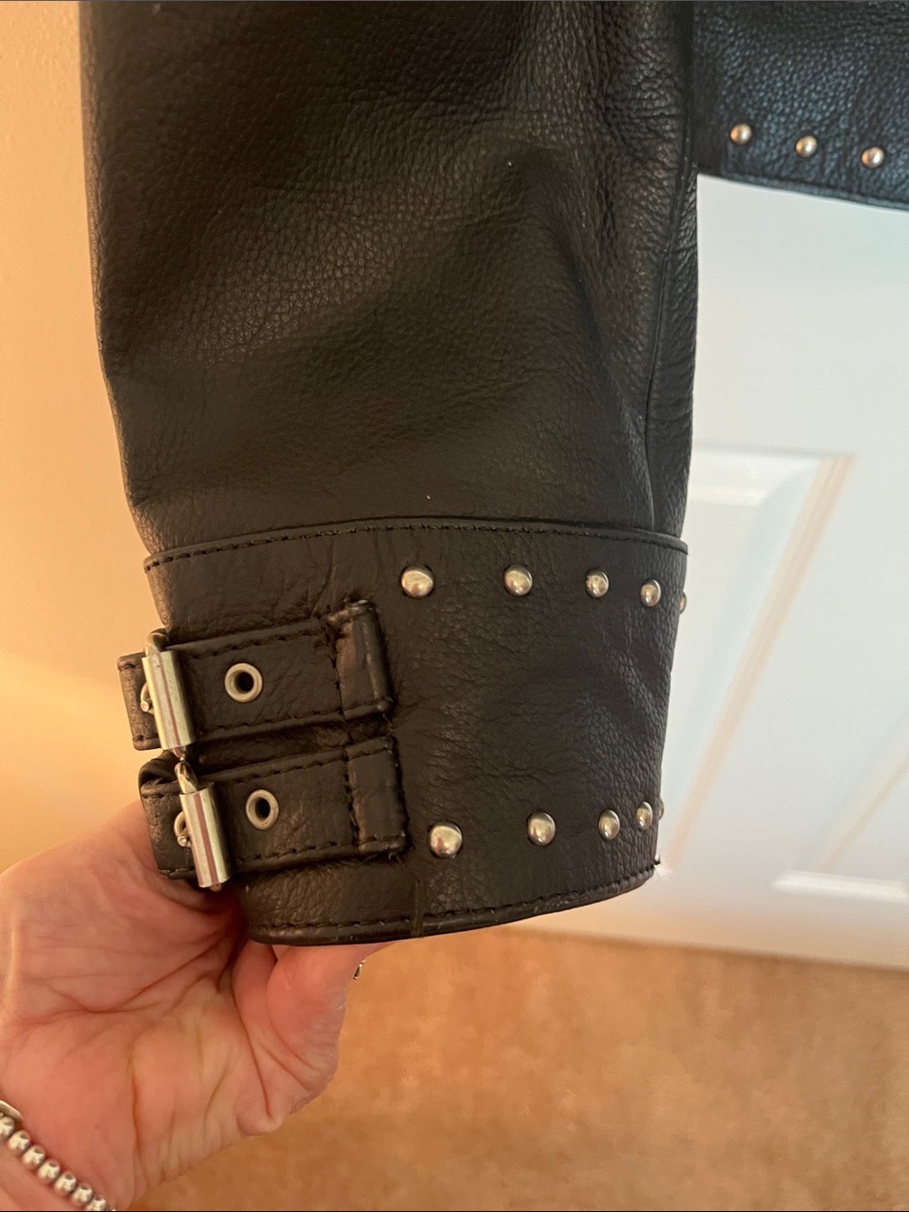 Jamin Leather Moto Studded Leather Jacket - Picture 3 of 16